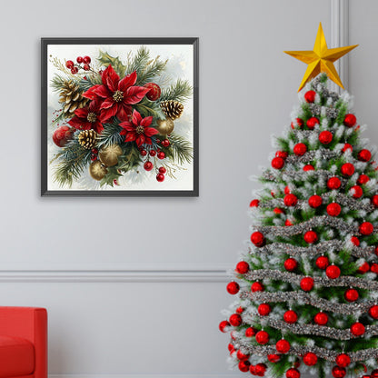 Christmas Red - Full Square Drill Diamond Painting 30*30CM