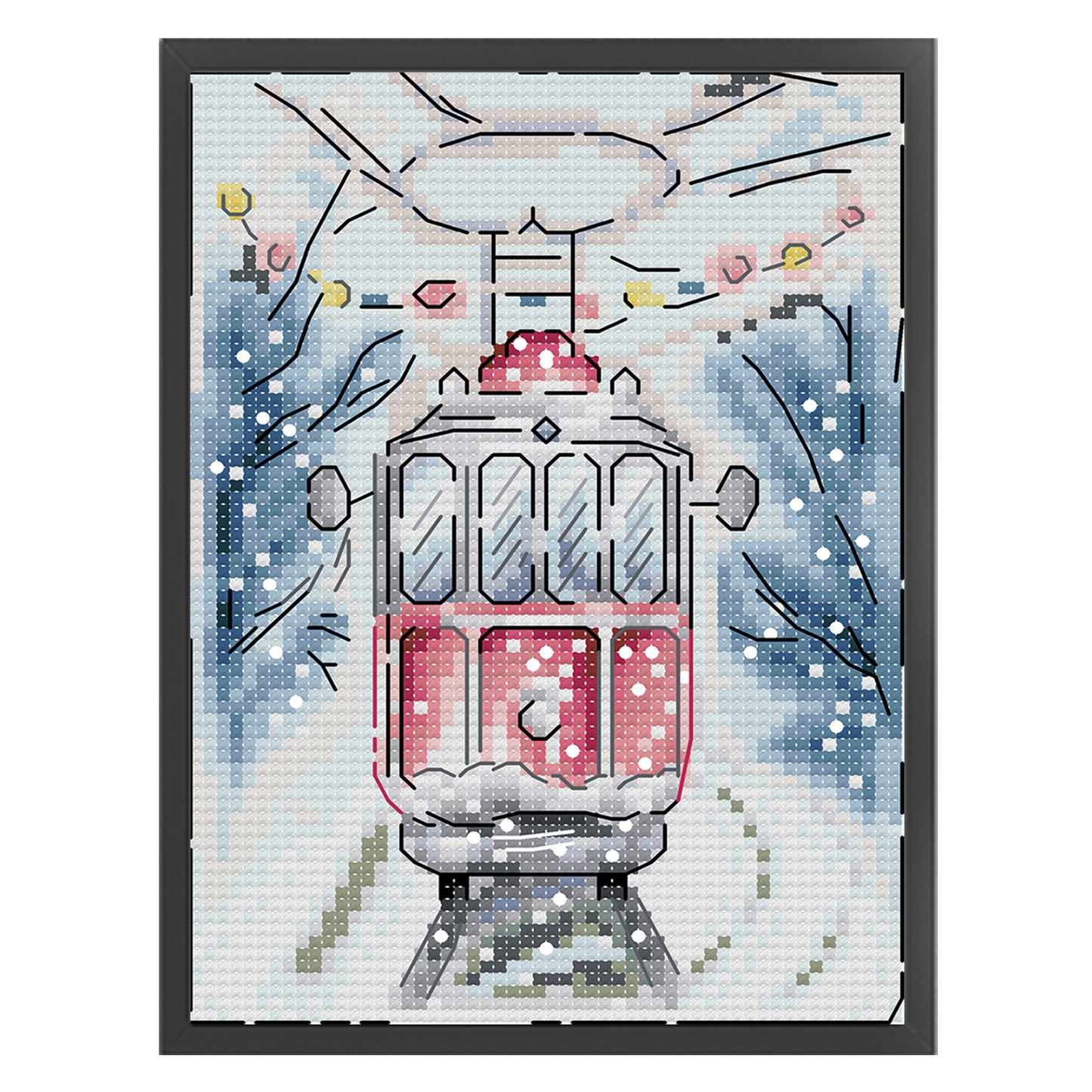 Winter Snow Scene - 14CT Stamped Cross Stitch 15*19CM (Joy Sunday)