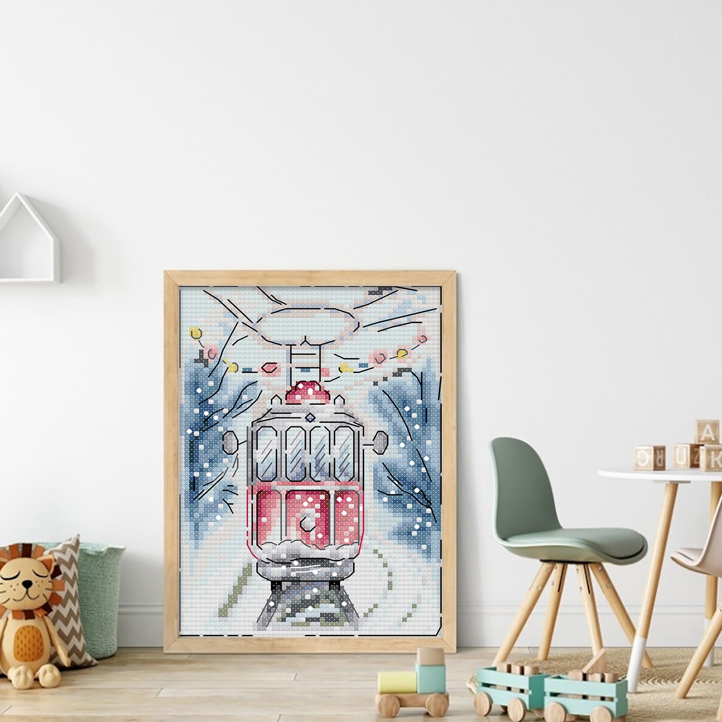 Winter Snow Scene - 14CT Stamped Cross Stitch 15*19CM (Joy Sunday)