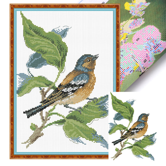 Bird On A Branch - 14CT Stamped Cross Stitch 25*34CM (Joy Sunday)