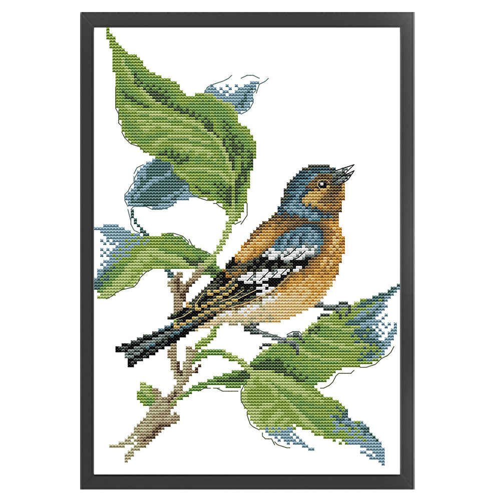 Bird On A Branch - 14CT Stamped Cross Stitch 25*34CM (Joy Sunday)