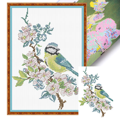 Bird On A Branch - 14CT Stamped Cross Stitch 25*34CM (Joy Sunday)