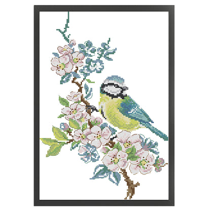 Bird On A Branch - 14CT Stamped Cross Stitch 25*34CM (Joy Sunday)