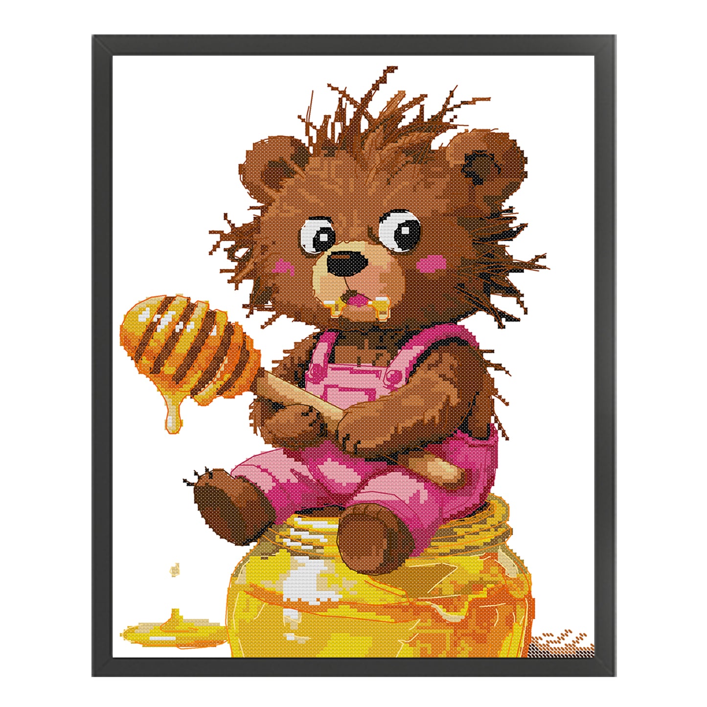 The Little Bear Who Loves Honey - 14CT Stamped Cross Stitch 31*38CM (Joy Sunday)
