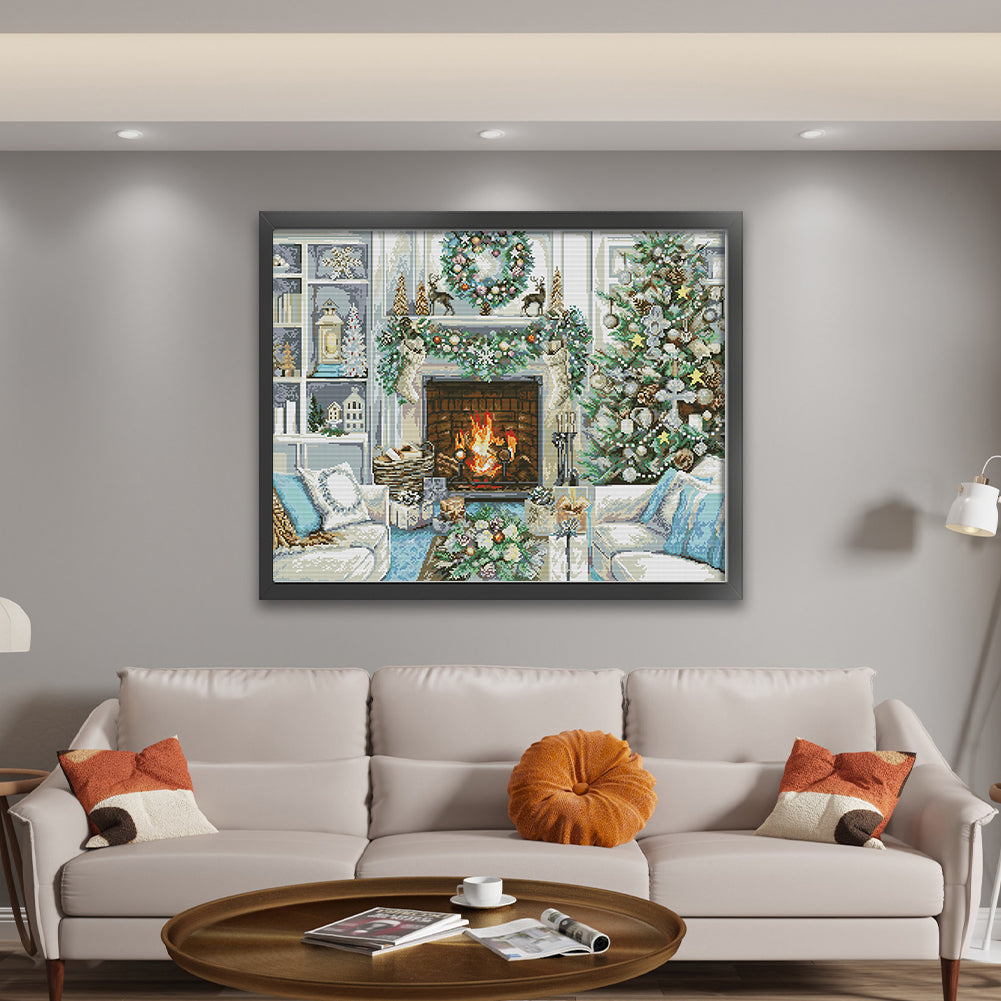 Christmas Theme - 14CT Stamped Cross Stitch 62*52CM (Joy Sunday)