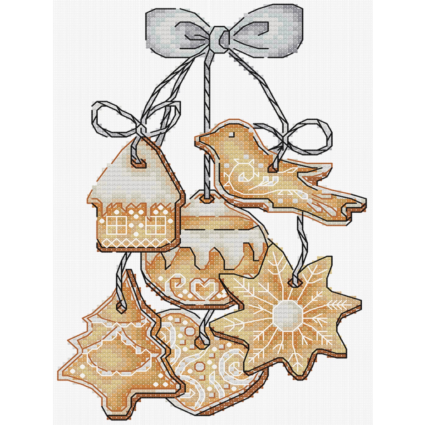 Gingerbread Cookies - 14CT Stamped Cross Stitch 17*22CM (Joy Sunday)