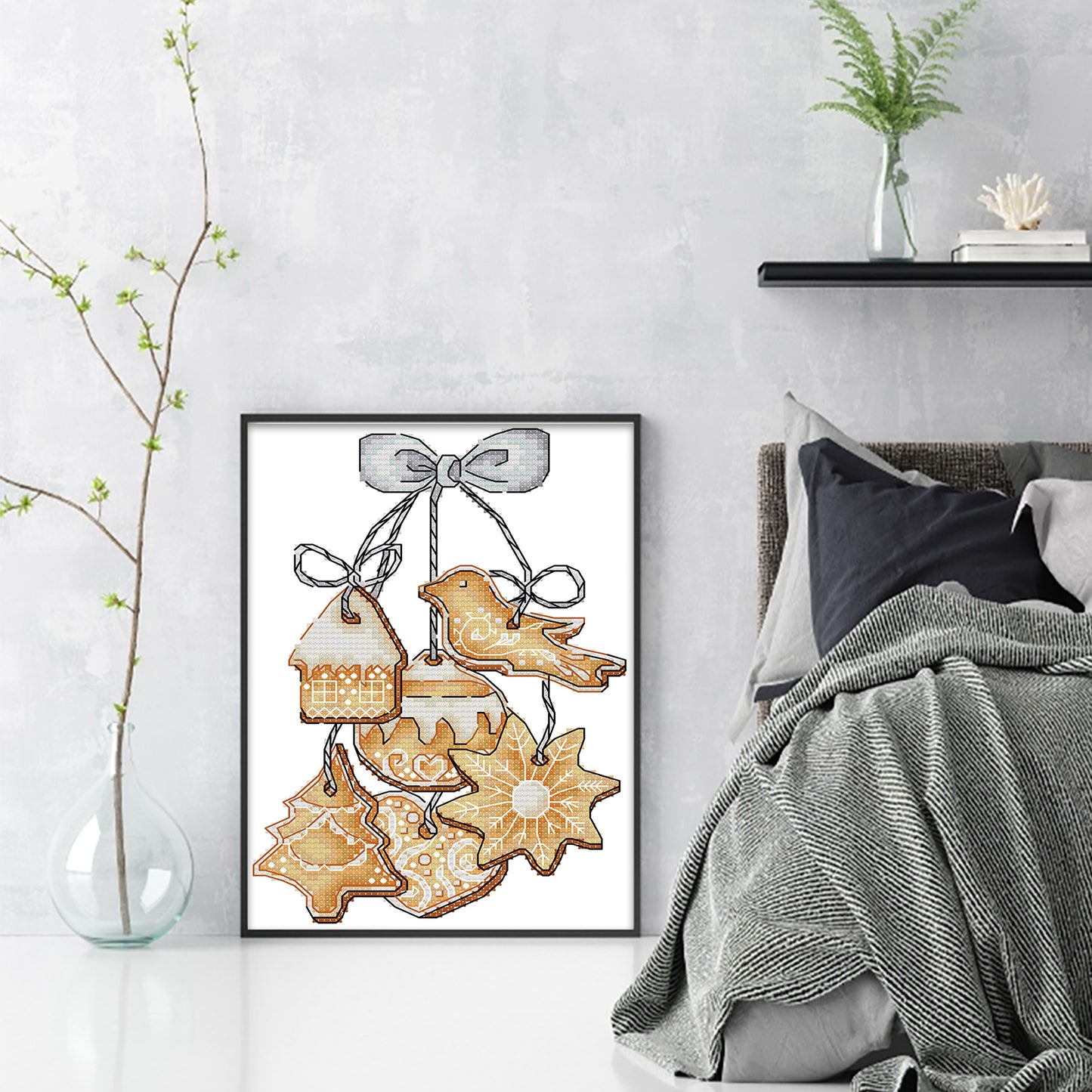 Gingerbread Cookies - 14CT Stamped Cross Stitch 17*22CM (Joy Sunday)