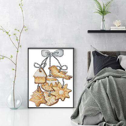 Gingerbread Cookies - 14CT Stamped Cross Stitch 17*22CM (Joy Sunday)