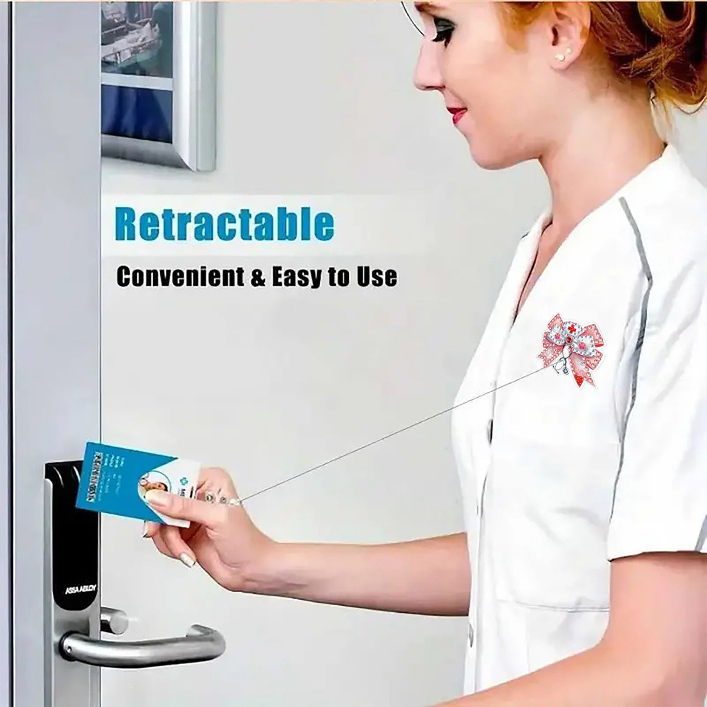 Easter 6Pcs DIY Diamond Painting ID Holder with Clip Rhinestone Nurse Badge Reel