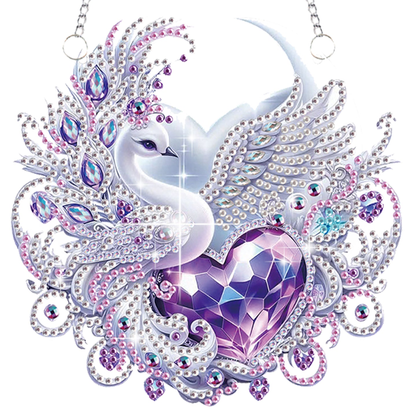 4pcs Animals DIY 2D Flat Special Shaped Diamond Painting Kits Pendant Home Decor