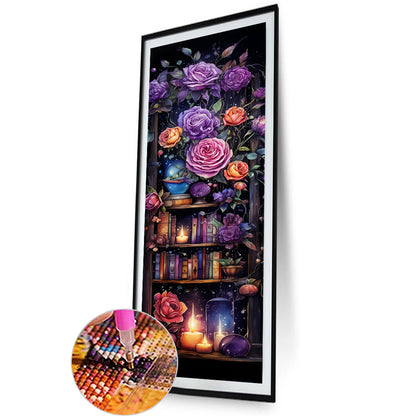 Bookshelf - Full Round Drill Diamond Painting 30*90CM