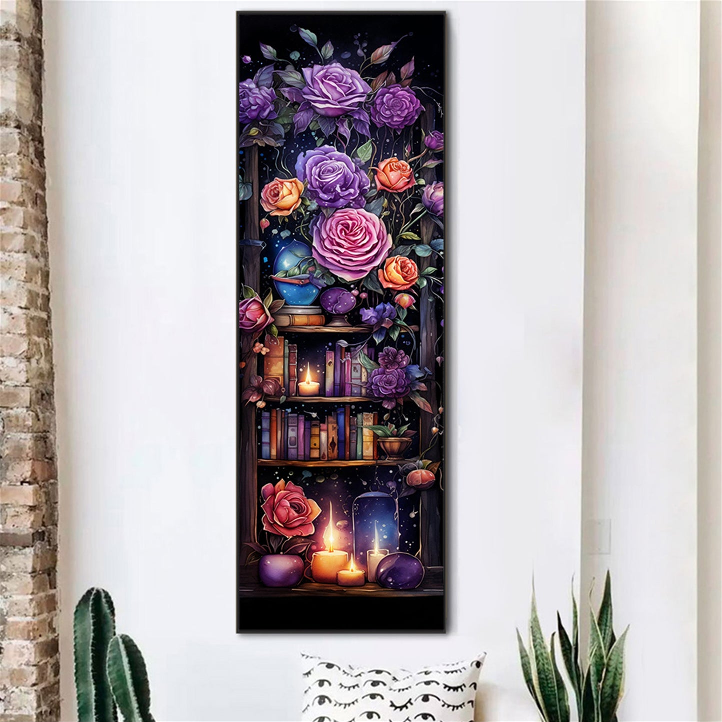 Bookshelf - Full Round Drill Diamond Painting 30*90CM