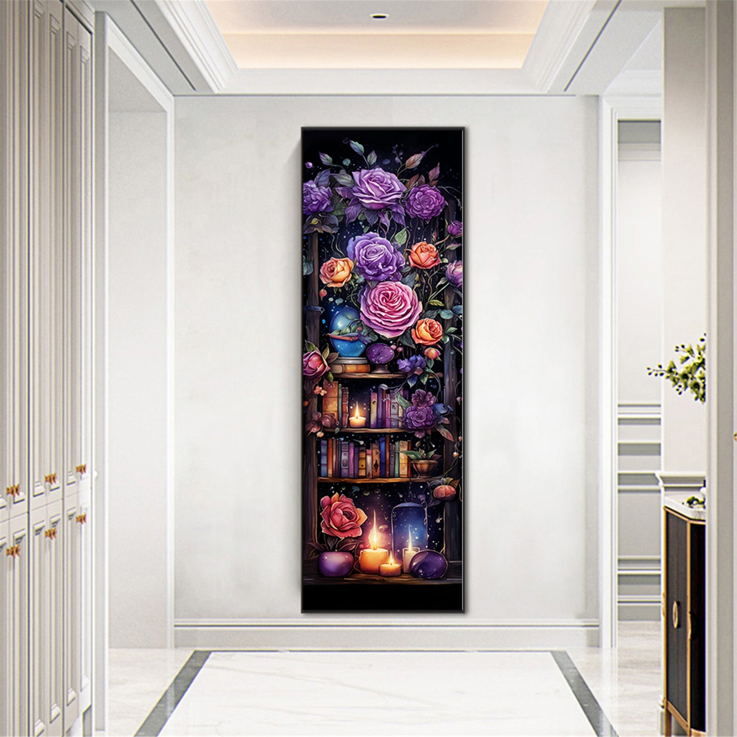 Bookshelf - Full Round Drill Diamond Painting 30*90CM