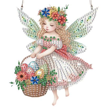 4pcs Elf Girl DIY 2D Flat Special Shaped Diamond Painting Kits Pendant Gifts