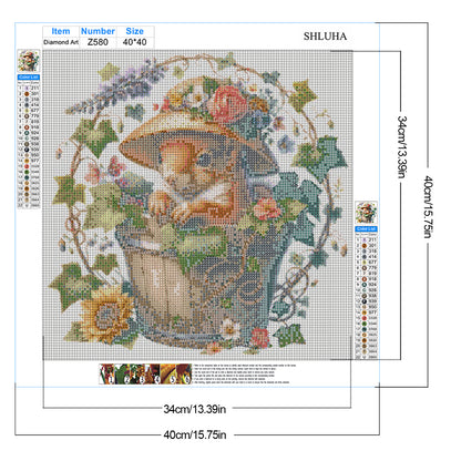 Squirrel - Full Round Drill Diamond Painting 40*40CM