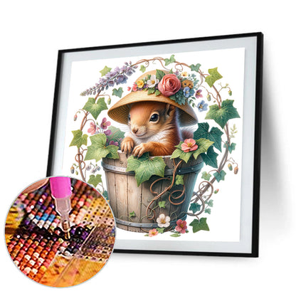 Squirrel - Full Round Drill Diamond Painting 40*40CM