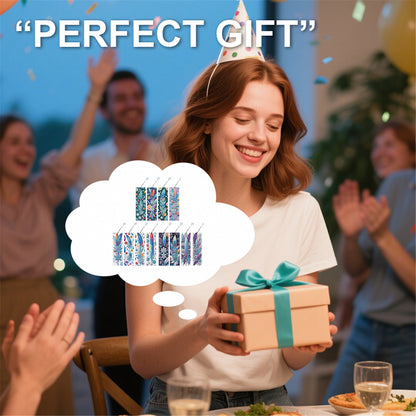 12Pcs Dreamy Feathers DIY Diamond Painting Bookmark with Crystal Pendant Decor