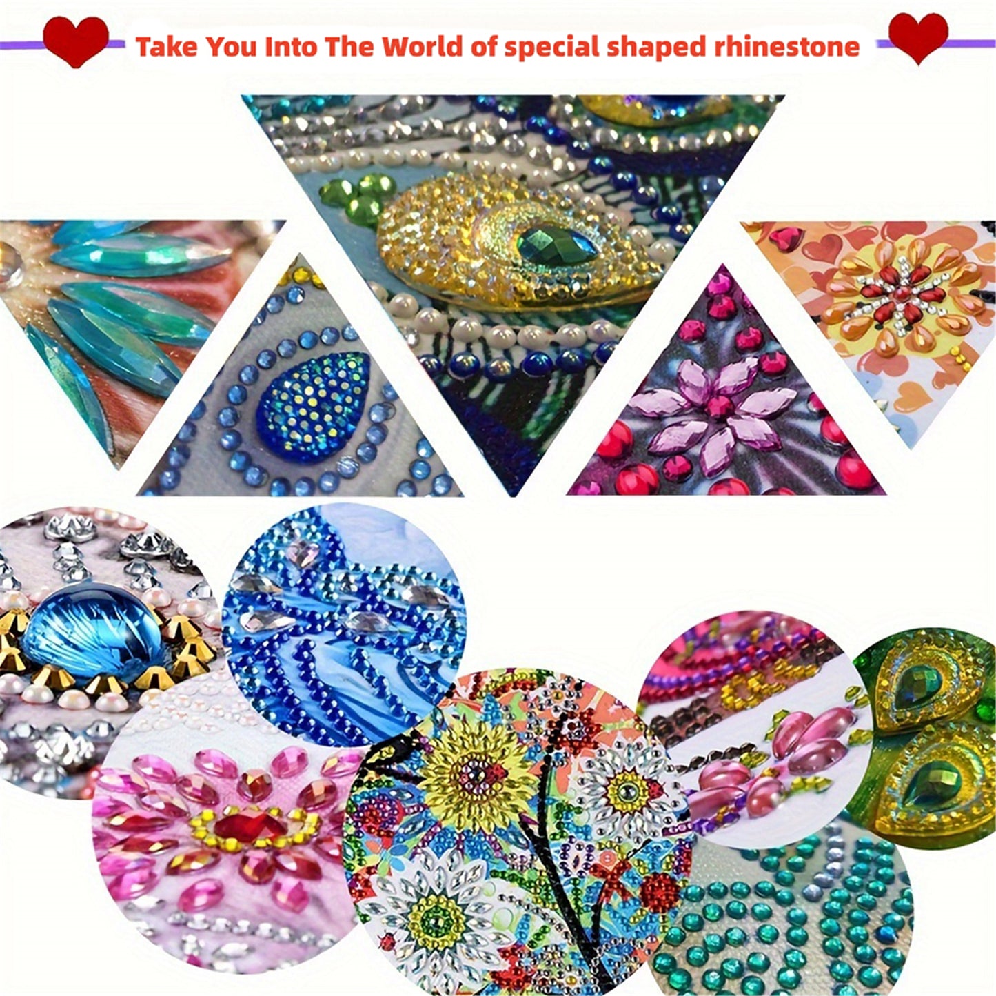12Pcs Butterfly DIY Diamond Painting Bookmark with Crystal Pendant for Readers