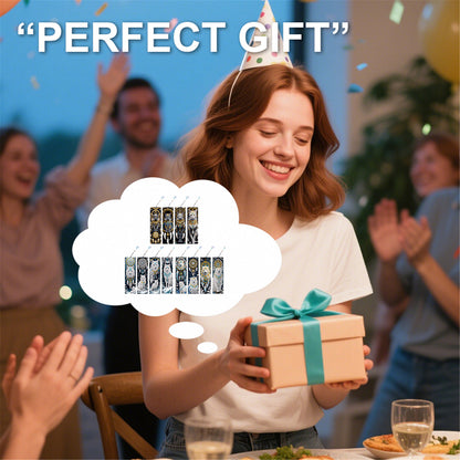 12Pcs Animals DIY Diamond Painting Bookmark with Crystal Pendant for Readers