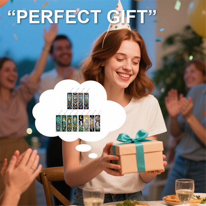 12Pcs Dreamcatcher Animals DIY Diamond Painting Bookmark with Crystal Pendant