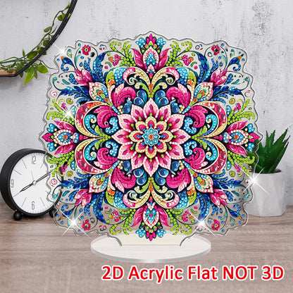 Mandala DIY 2D Flat Acrylic Diamond Painting Tabletop Ornament Kit Home Decor