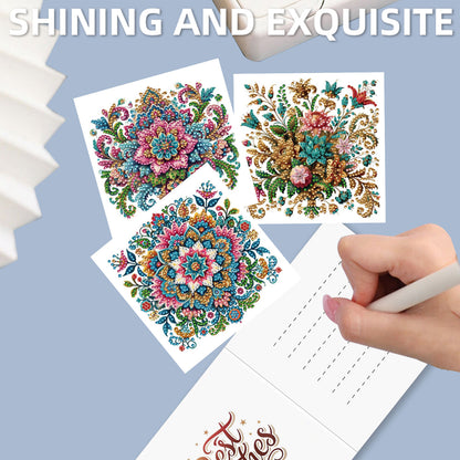 12 Packs Mandala DIY Diamond Painting Greeting Card Kit for Adults Gifts