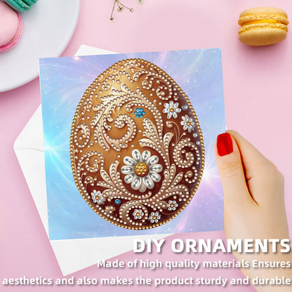 12 Packs Easter Egg DIY Diamond Painting Greeting Card Kit for Adults Gifts