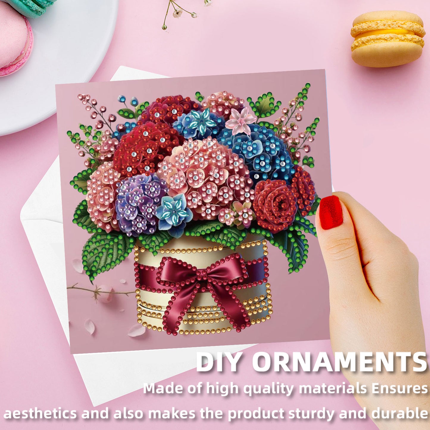 12 Packs Flower Gift DIY Diamond Painting Greeting Card Kit for Adults Gifts