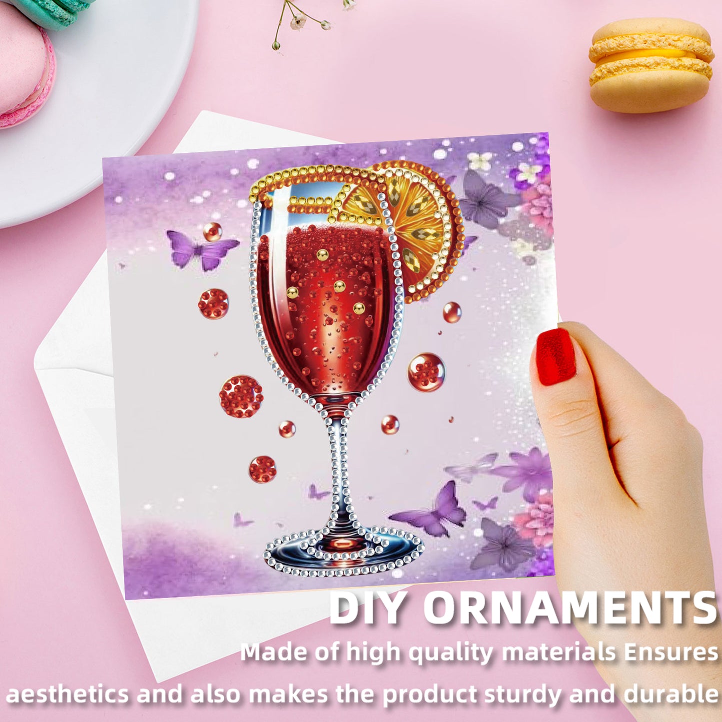 12 Packs Fruit Juice DIY Diamond Painting Greeting Card Kit for Adults Gifts