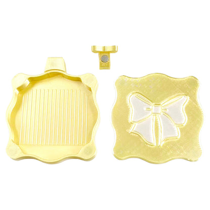 Bowknot DIY Diamond Art Painting Trays Kits with Lid for Adults Crafts (Yellow)