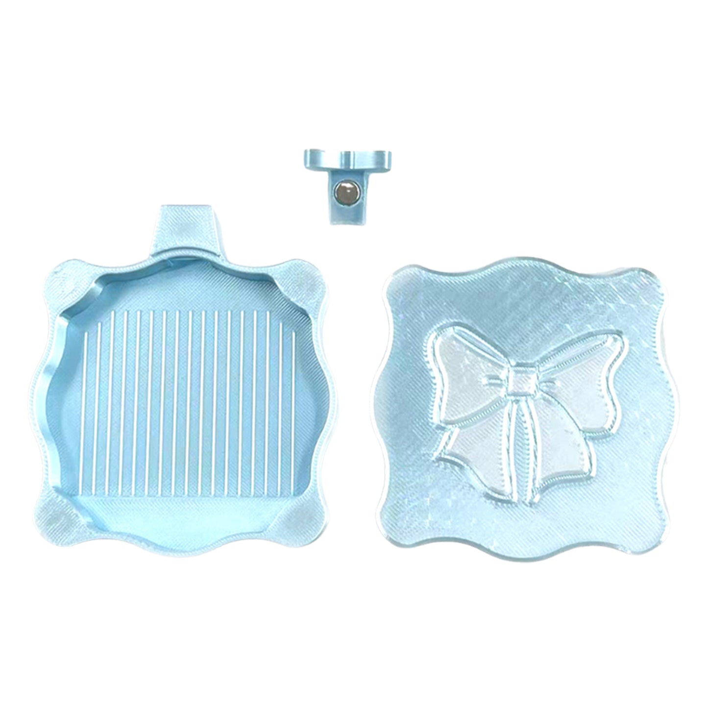 Bowknot DIY Diamond Art Painting Trays Kits with Lid for Adults Crafts (Blue)