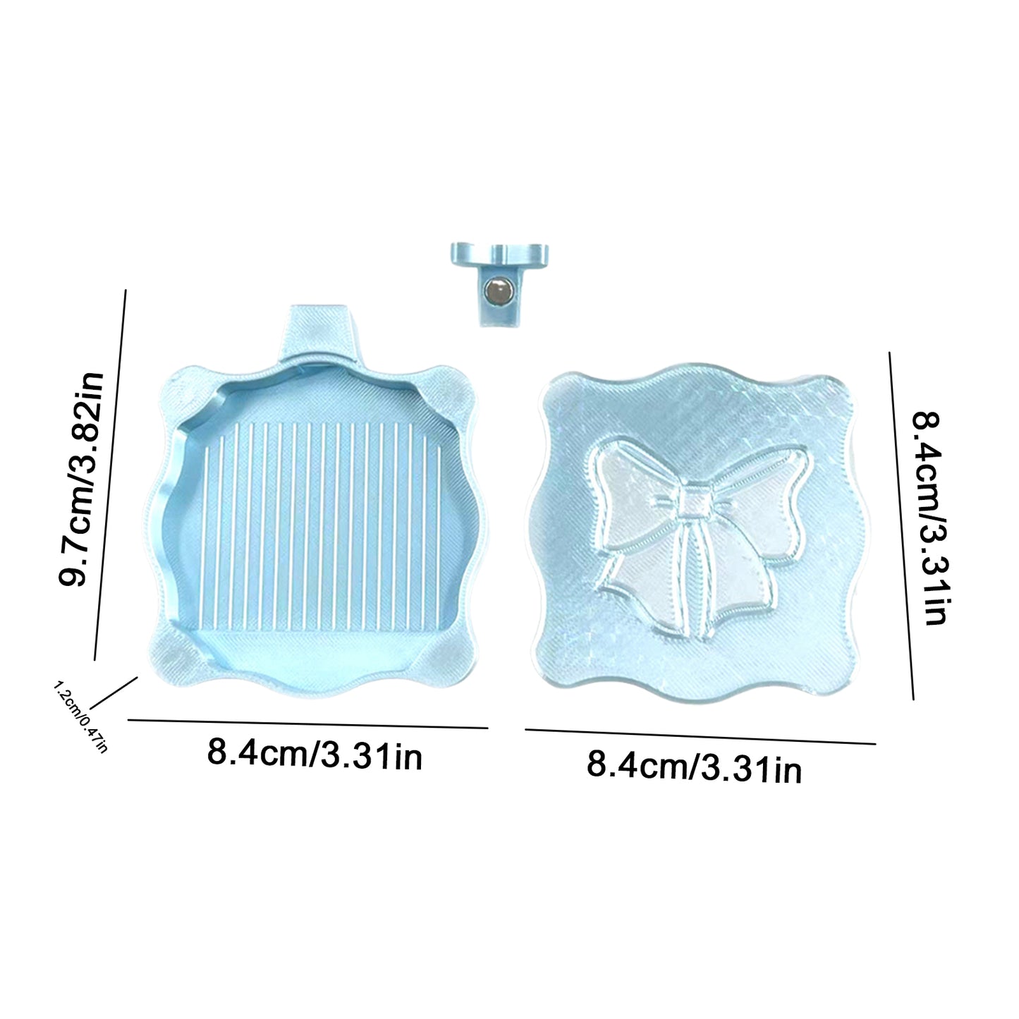 Bowknot DIY Diamond Art Painting Trays Kits with Lid for Adults Crafts (Blue)