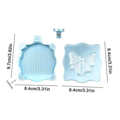 Bowknot DIY Diamond Art Painting Trays Kits with Lid for Adults Crafts (Blue)