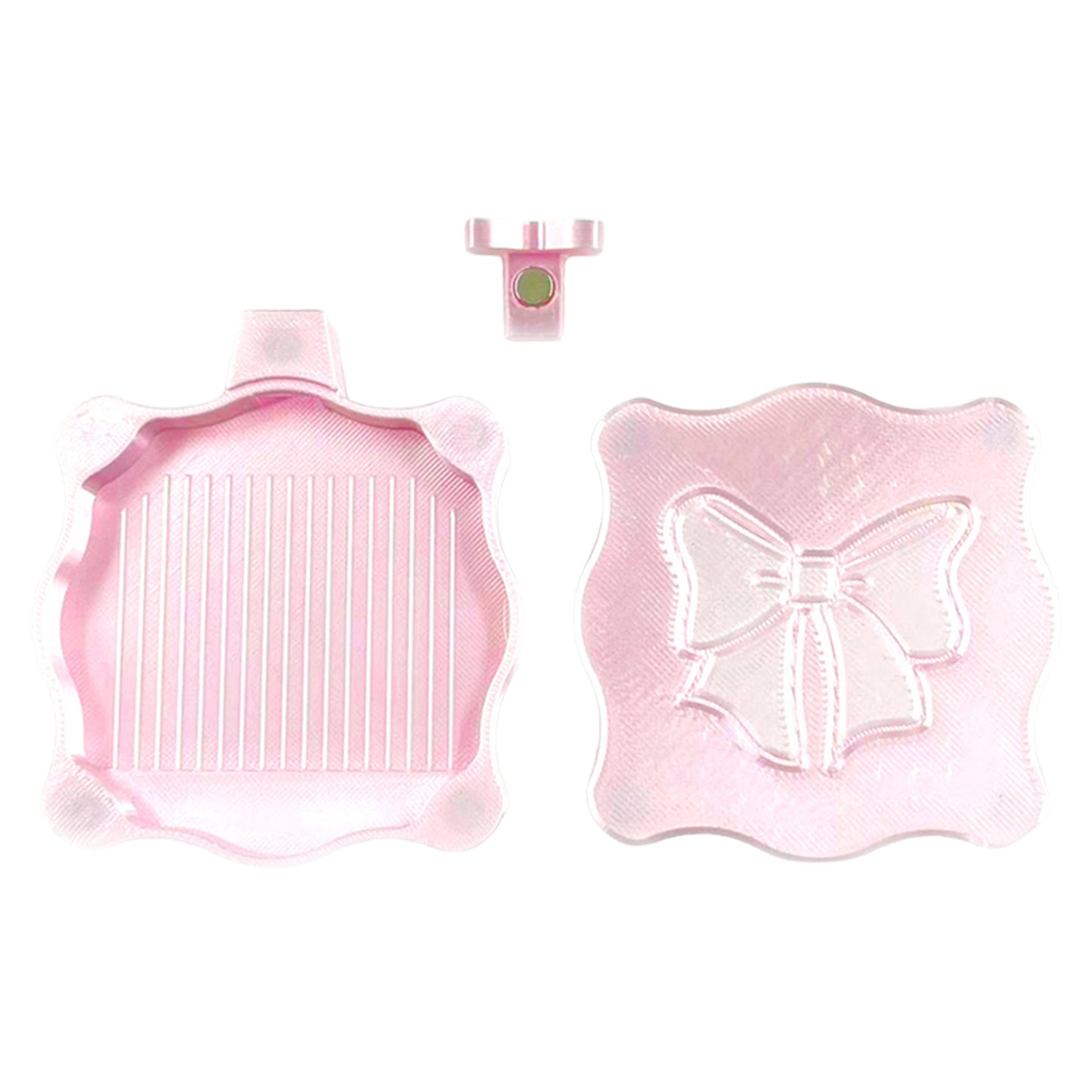 Bowknot DIY Diamond Art Painting Trays Kits with Lid for Adults Crafts (Pink)