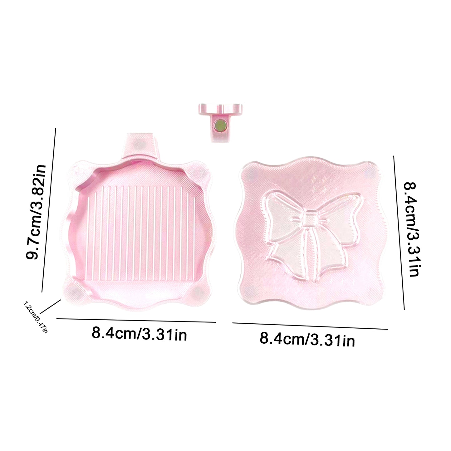 Bowknot DIY Diamond Art Painting Trays Kits with Lid for Adults Crafts (Pink)