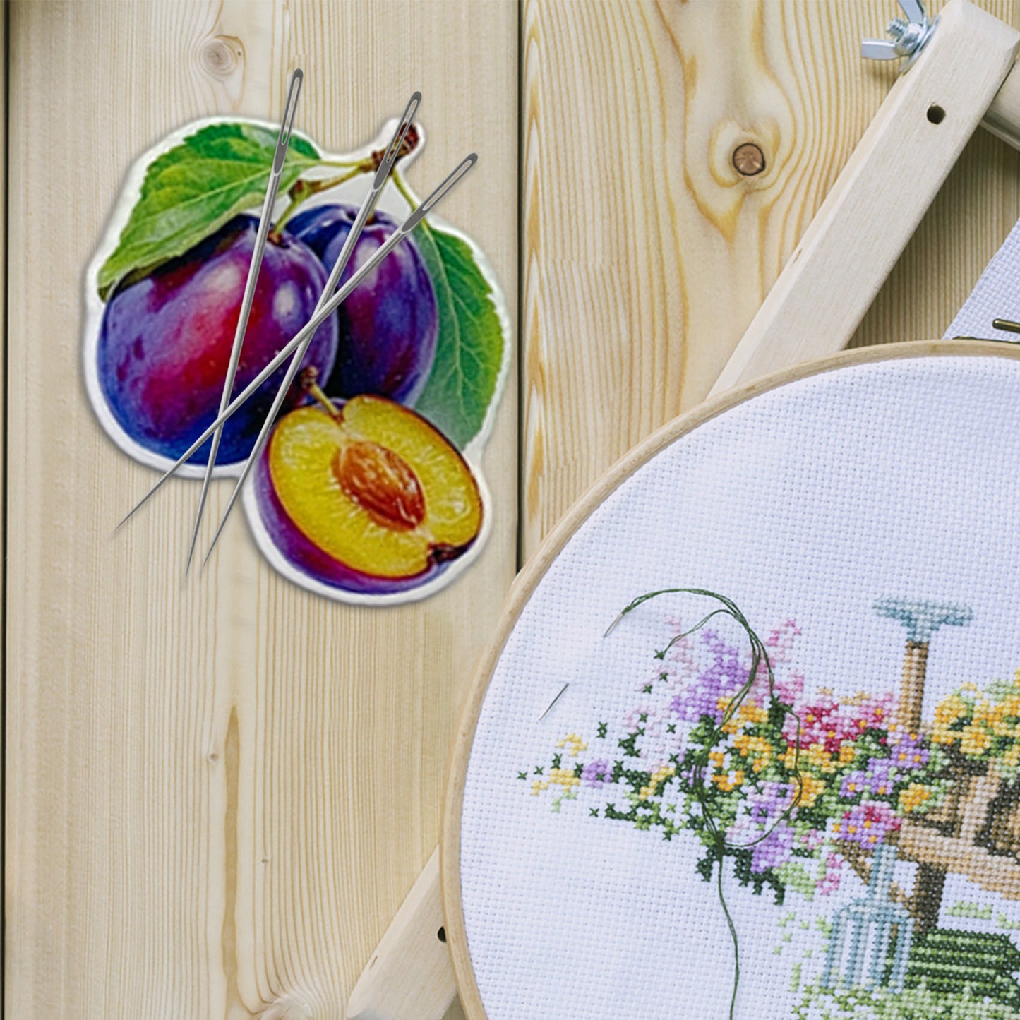 Fruit Magnetic Acrylic Needle Minder for Cross Stitch Embroidery Sewing Needle
