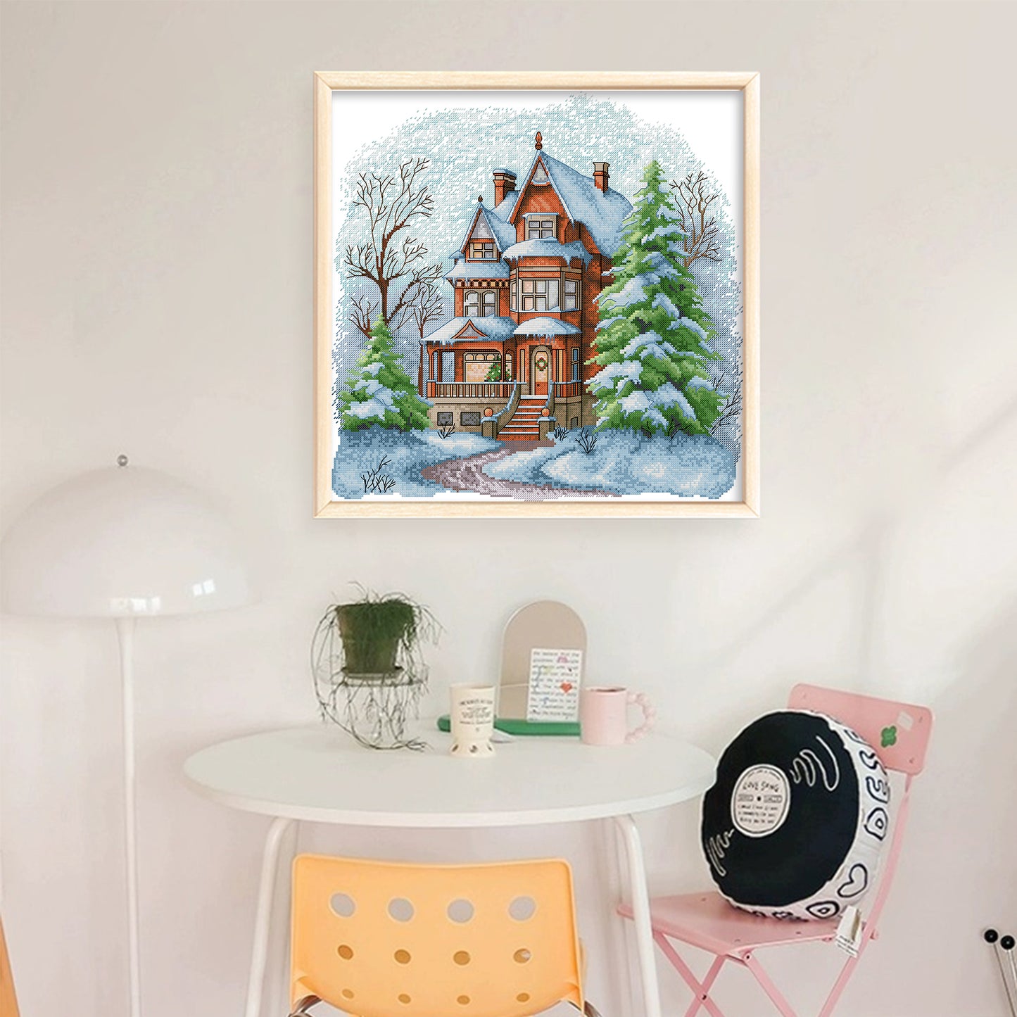 Winter Villa - 14CT Stamped Cross Stitch 43*42CM (Joy Sunday)