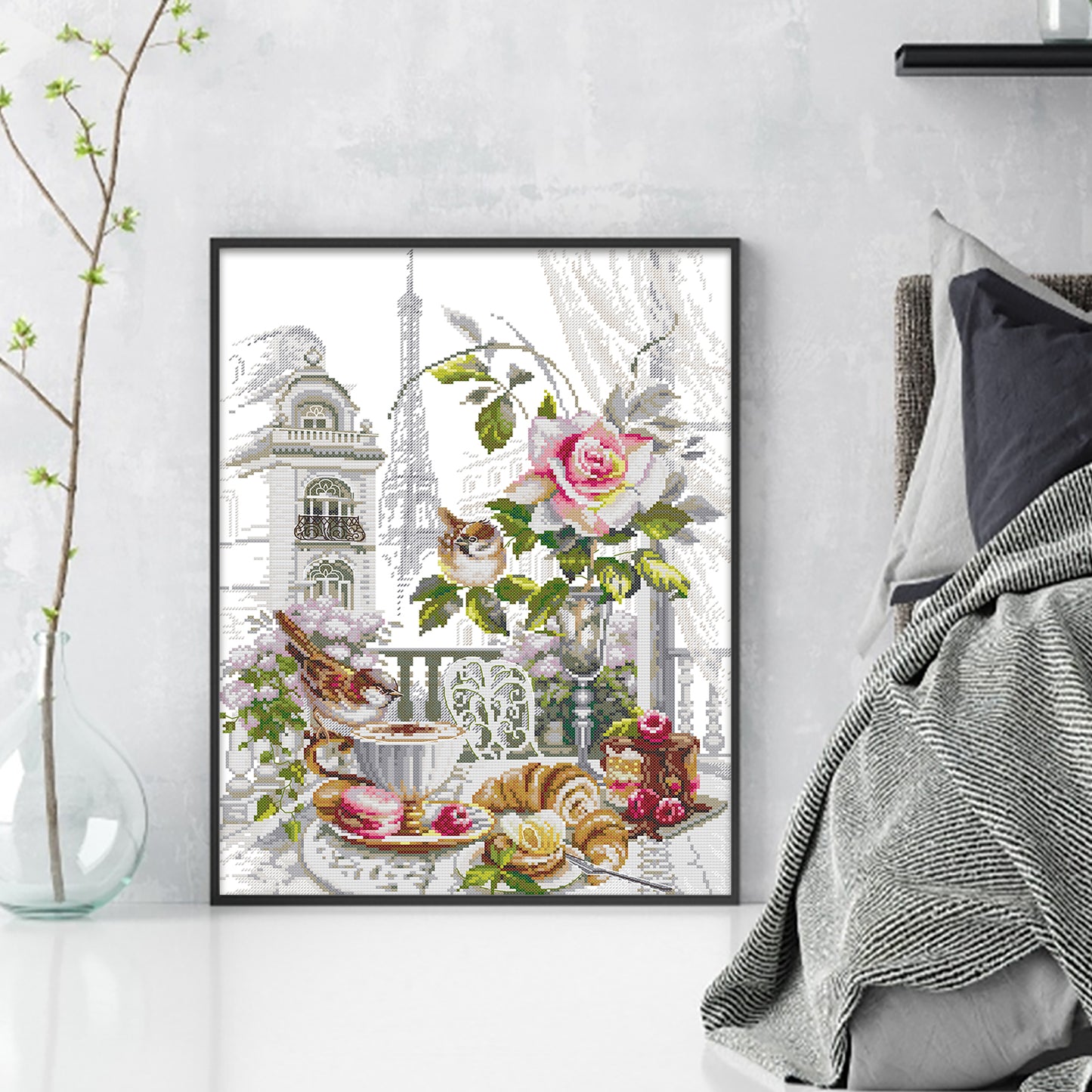 Paris Morning - 14CT Stamped Cross Stitch 37*48CM (Joy Sunday)