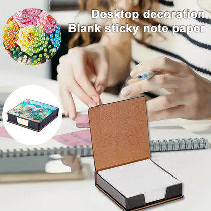 4pcs Flower Butterfly 2 PU DIY Diamond Painting Kit Note Box with 160 Papers