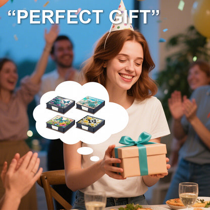 4pcs Flower Butterfly 2 PU DIY Diamond Painting Kit Note Box with 160 Papers