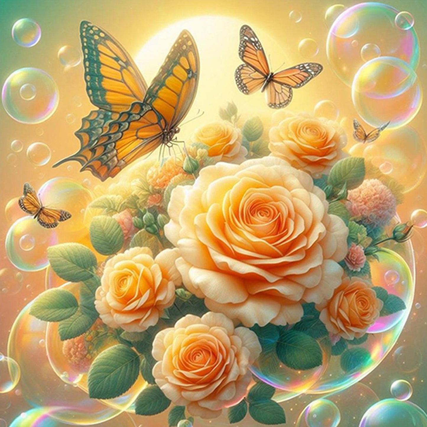 Flowers And Birds - Full Round Drill Diamond Painting 30*30CM