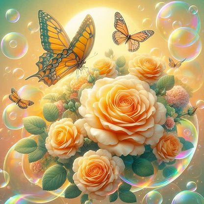 Flowers And Birds - Full Round Drill Diamond Painting 30*30CM