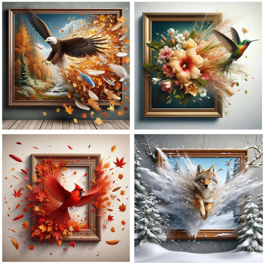 Animals - Full Round Drill Diamond Painting 30*30CM
