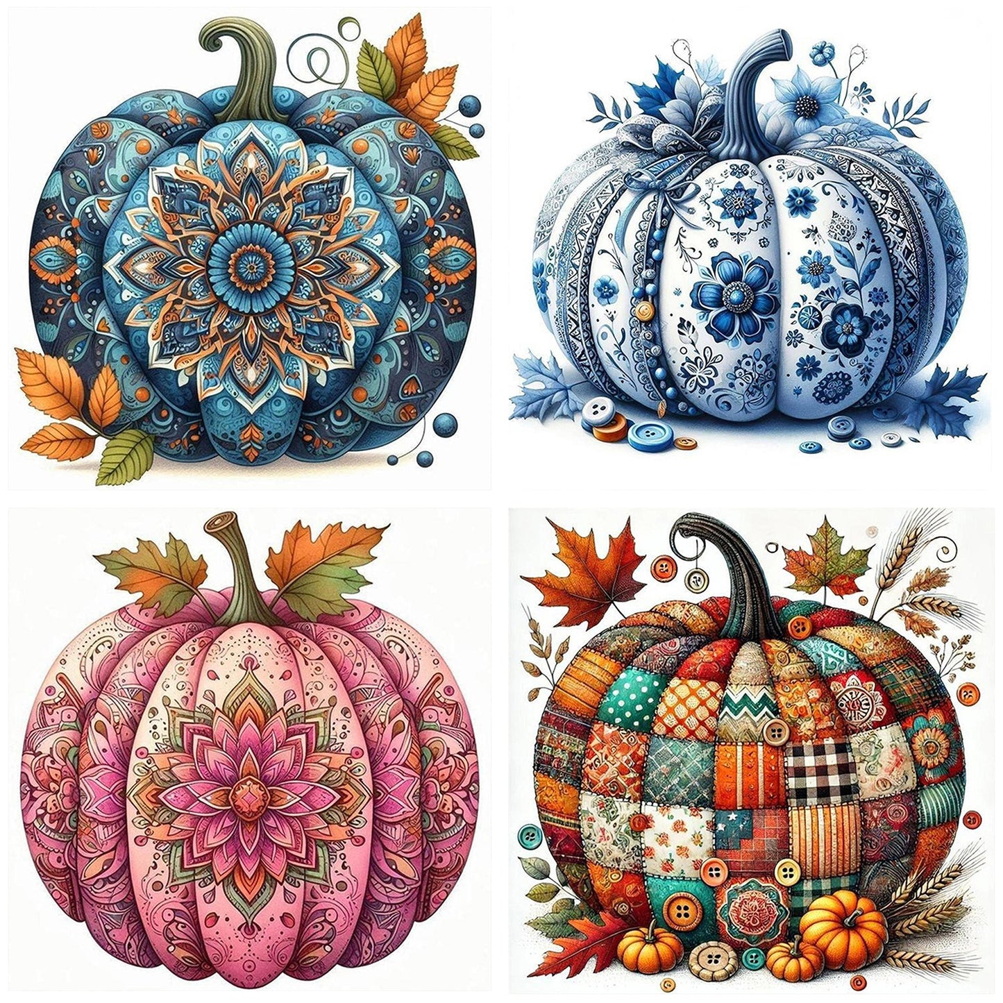 Pumpkins - Full Round Drill Diamond Painting 30*30CM