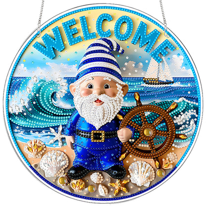 Dwarf 2D Flat DIY Acrylic Diamond Painting Pendants Crafts for Home Wall Decor