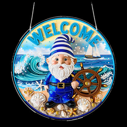 Dwarf 2D Flat DIY Acrylic Diamond Painting Pendants Crafts for Home Wall Decor