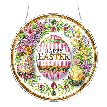 Easter 2D Flat DIY Acrylic Diamond Painting Pendants Crafts for Home Wall Decor