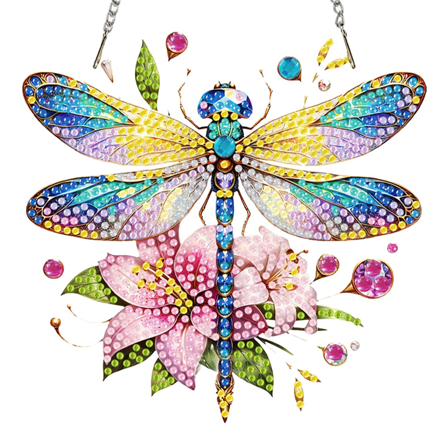 4Pcs Butterfly 2D Flat DIY Diamond Art Pendant Acrylic Hanging Charm Home Decor