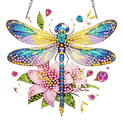 4Pcs Butterfly 2D Flat DIY Diamond Art Pendant Acrylic Hanging Charm Home Decor