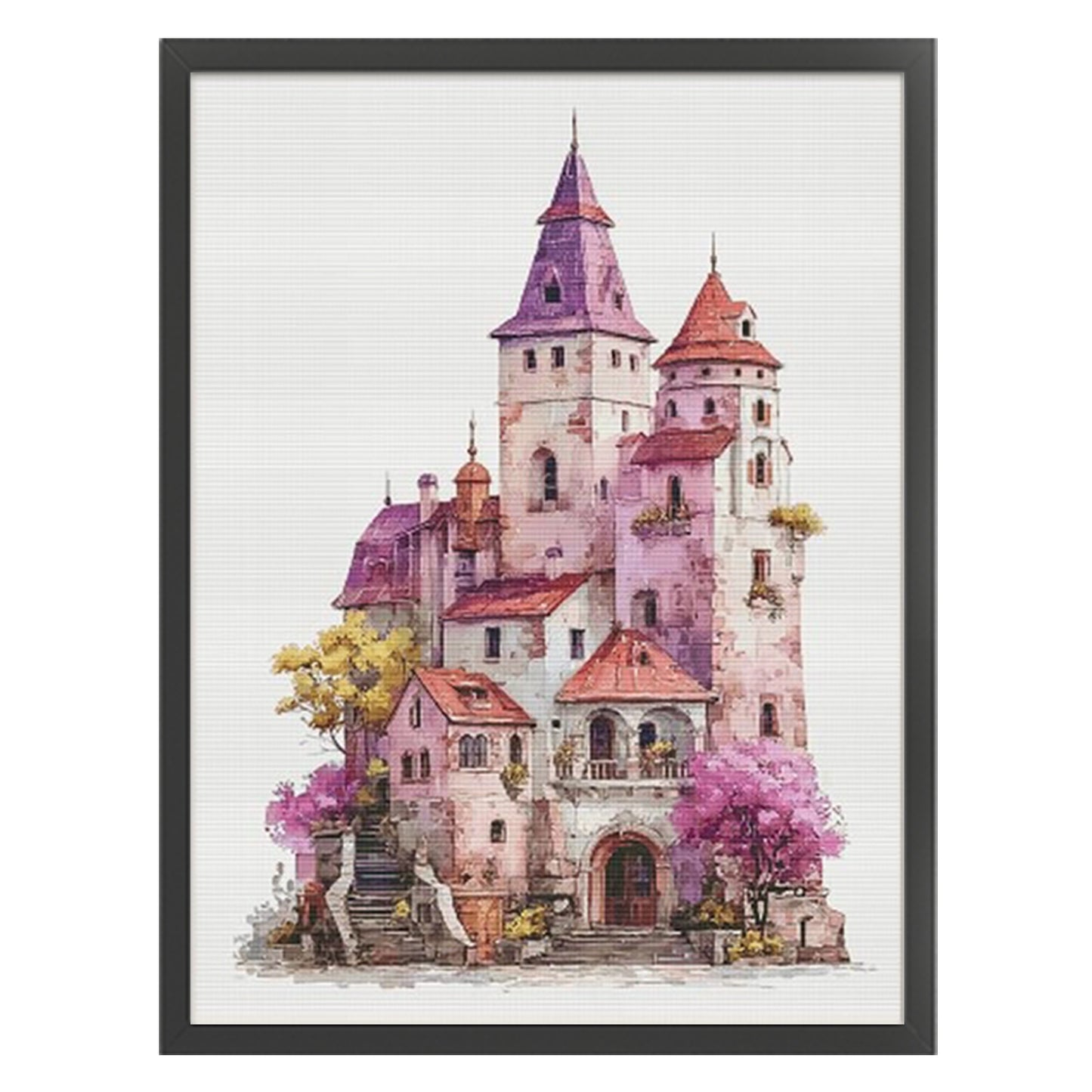 Flowering Castle - 14CT Stamped Cross Stitch 70*90CM (Egyptian cotton)(Fairy Brand)